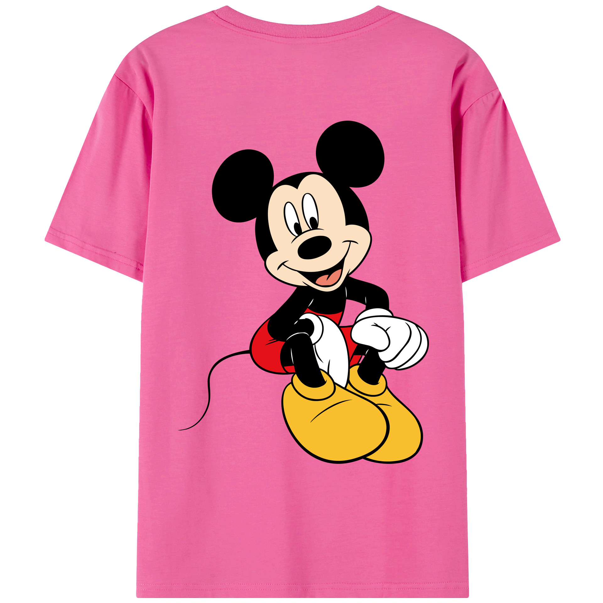 （画像用） ミッキーマウス Mickey Mouse レディース半袖Tシャツ(バックプリント)